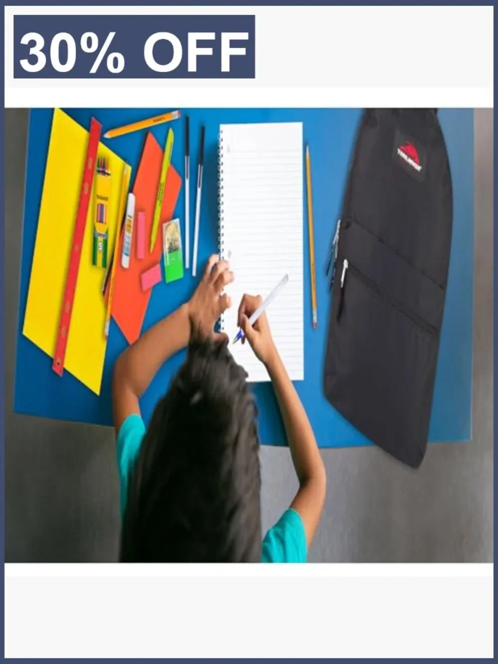 Kids Backpack with School Supplies - 20 Piece Set, 17 Inch Canvas, Large,